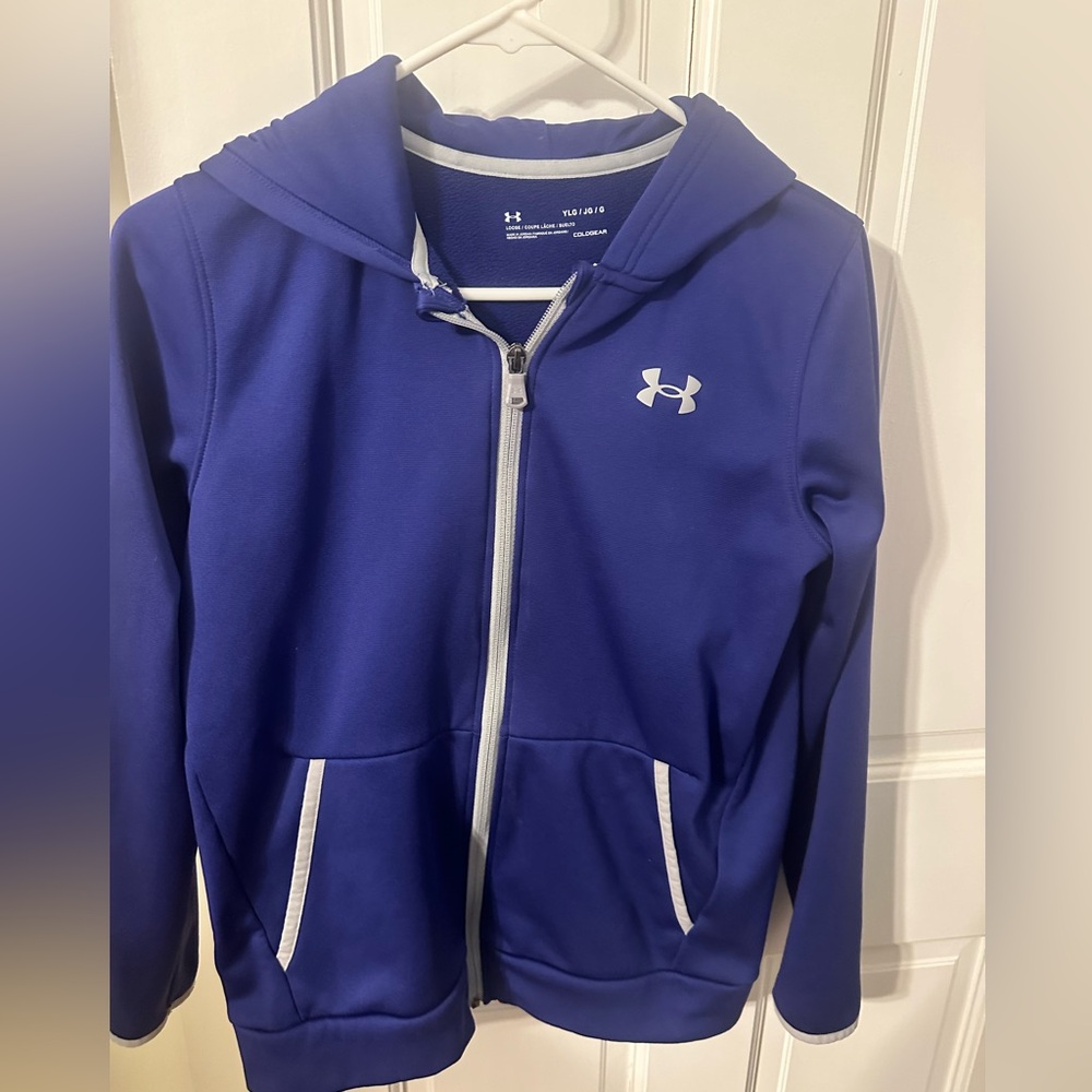 Under Armour Zip up hoodie. Coldgear. Youth Large.